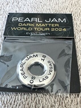 Pearl Jam Dark Matter World Tour 2024 Event Token Las Vegas- Silver